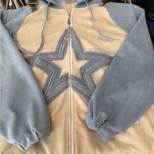 Aelfric Eden Blue and Cream Star Jacket